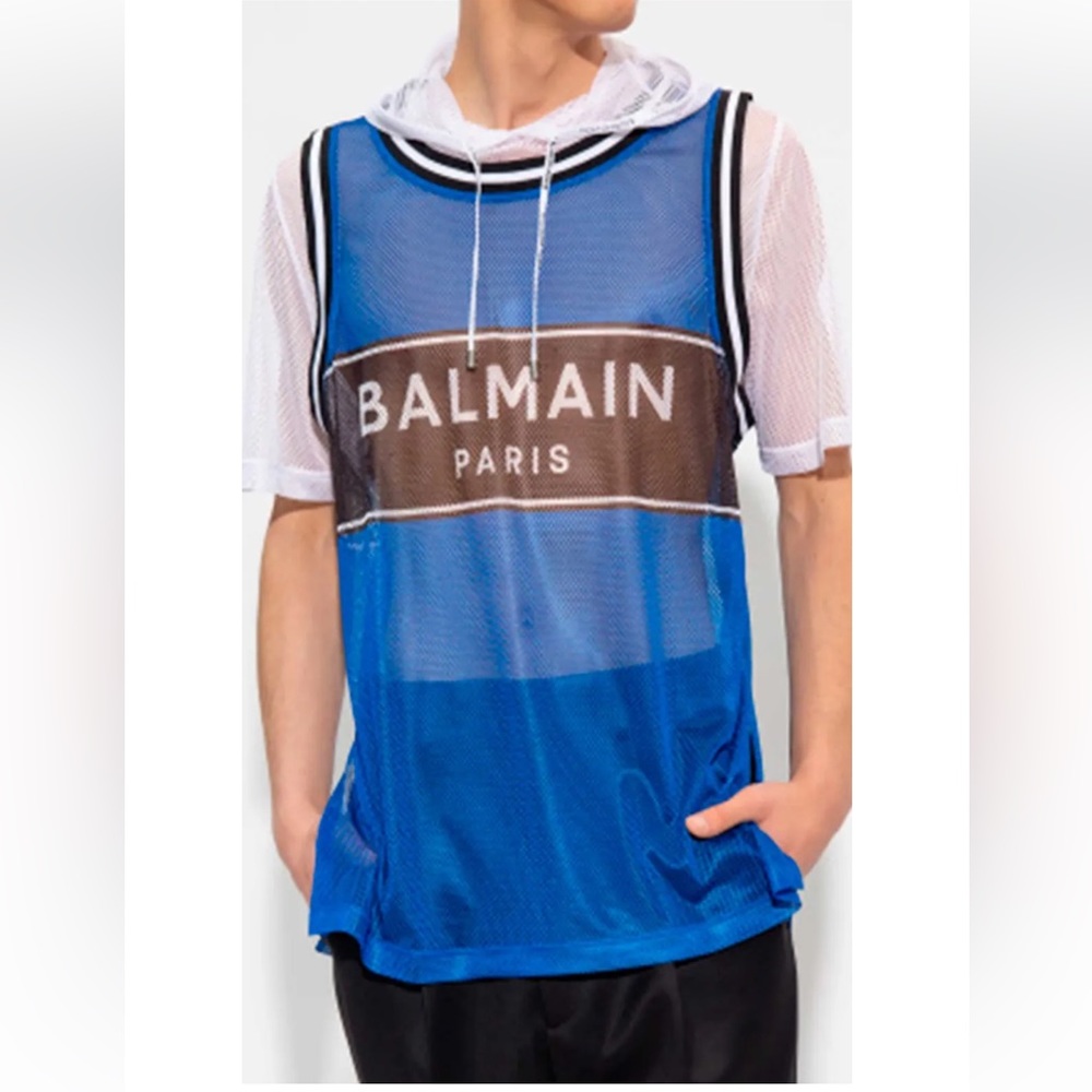 BALMAIN***Men’s Shortsleeve Jersey Top***Med. $680